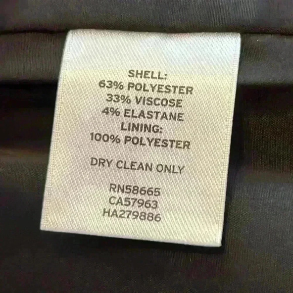 Halogen Pencil Skirt Size 8 Black Kick Pleat Polyester Blend Lined - Picture 7 of 9